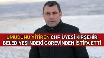 “BELEDİYE’Yİ BAŞKA ZİHNİYETLER YÖNETİYOR” DEDİ VE GÖREVİNDEN İSTİFA ETTİ