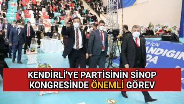 KENDİRLİ’YE AK PARTİ SİNOP KONGRESİNDE ÖNEMLİ GÖREV