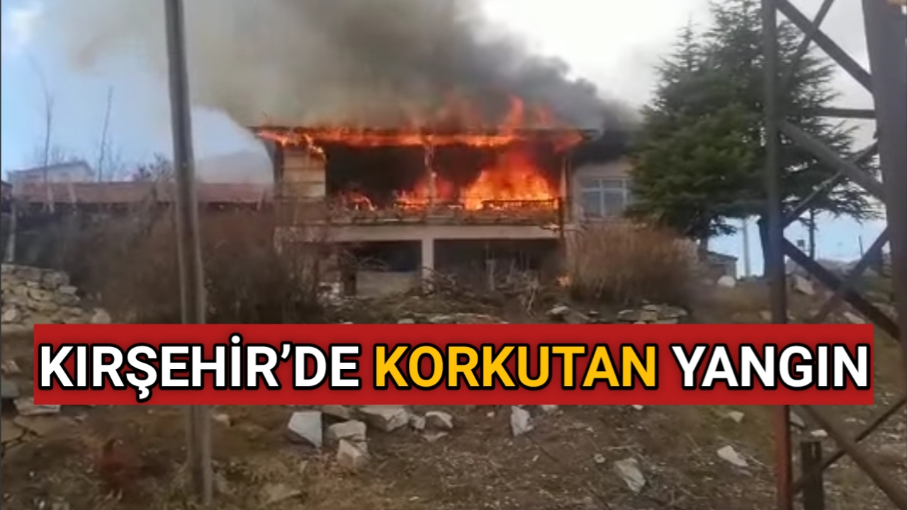 Kırşehir kent merkezinde çıkan yangında kahraman vatandaş alevlerin arasına atlayarak 