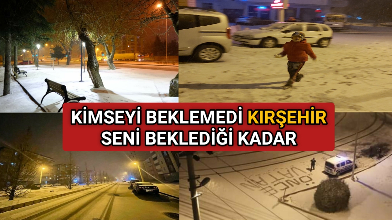 Kırşehir beklediği kara bugün kavuştu.Kent merkezi beyaza büründü. Kırşehir’in ilçelerinde
