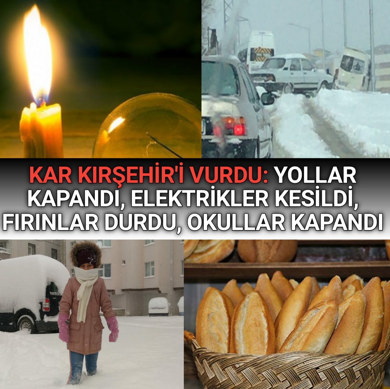KAR VE TİPİ KIRŞEHİR’İ VURDU