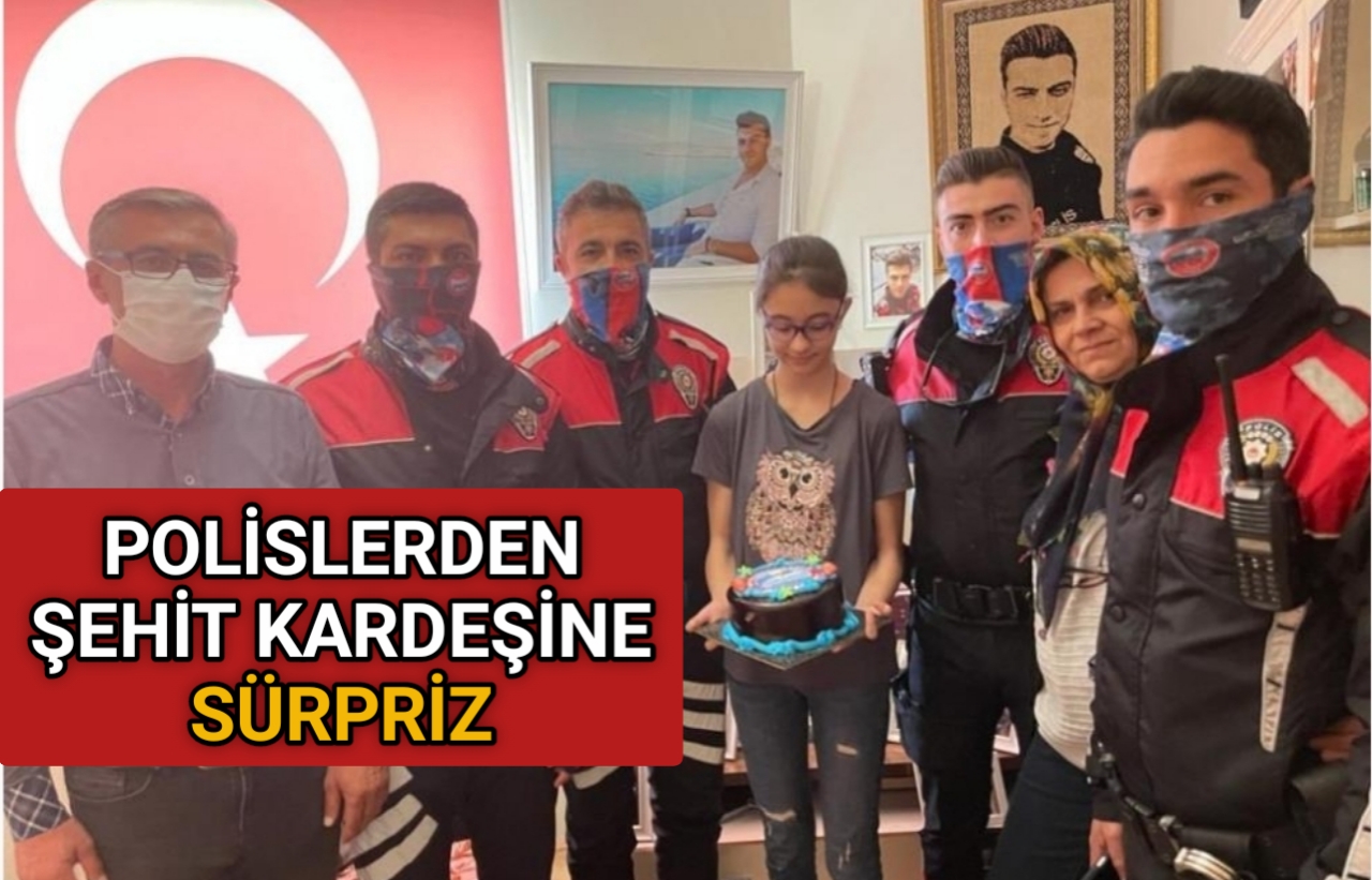 KIRŞEHİR’DE POLİSLERDEN ŞEHİT KARDEŞİNE SÜRPRİZ