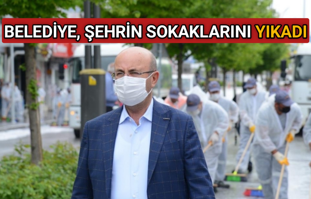 KIRŞEHİR BELEDİYESİ ŞEHRİN SOKAKLARINI YIKADI