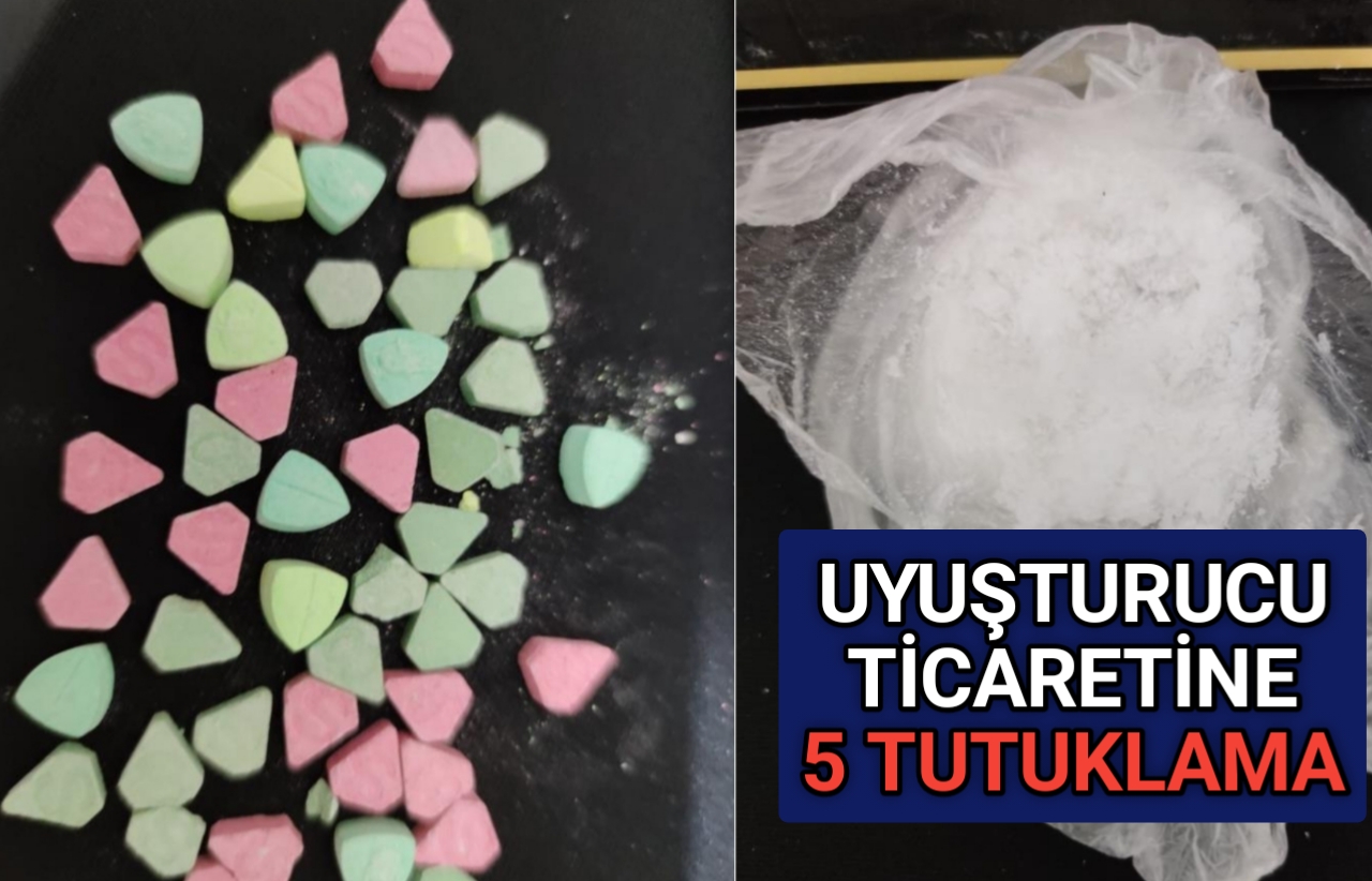 UYUŞTURUCU TİCARETİNE 5 TUTUKLAMA