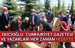 EKİCİOĞLU, CUMHURİYET GAZETESİ YAZARLARINI ANDI