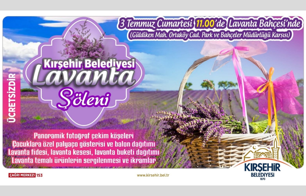 BELEDİYE LAVANTA ŞÖLENİ DÜZENLEYECEK