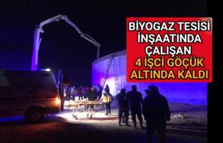 BİYOGAZ TESİSİNDE GÖÇÜK, 3 YARALI