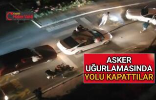 KIRŞEHİR ASKER UĞURLAMASINDA İSTENMEYEN GÖRÜNTÜLER