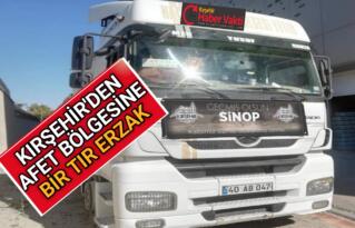 KIRŞEHİR BELEDİYESİ’ NDEN AFET BÖLGESİNE BİR TIR ERZAK