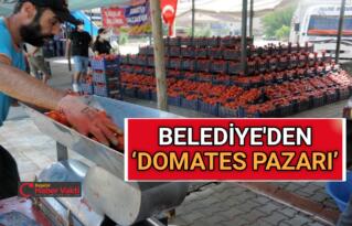 BELEDİYE ‘DOMATES PAZARI’ ALANI OLUŞTURDU