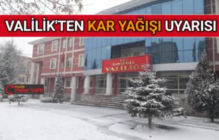 KIRŞEHİR İÇİN SOĞUK HAVA VE KAR UYARISI