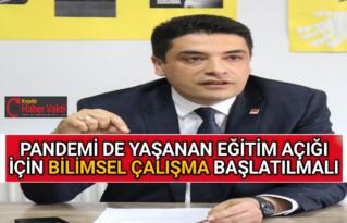 CHP İL BAŞKANI GENÇ: PANDEMİ NEDENİYLE EĞİTİM İNCELENMELİ