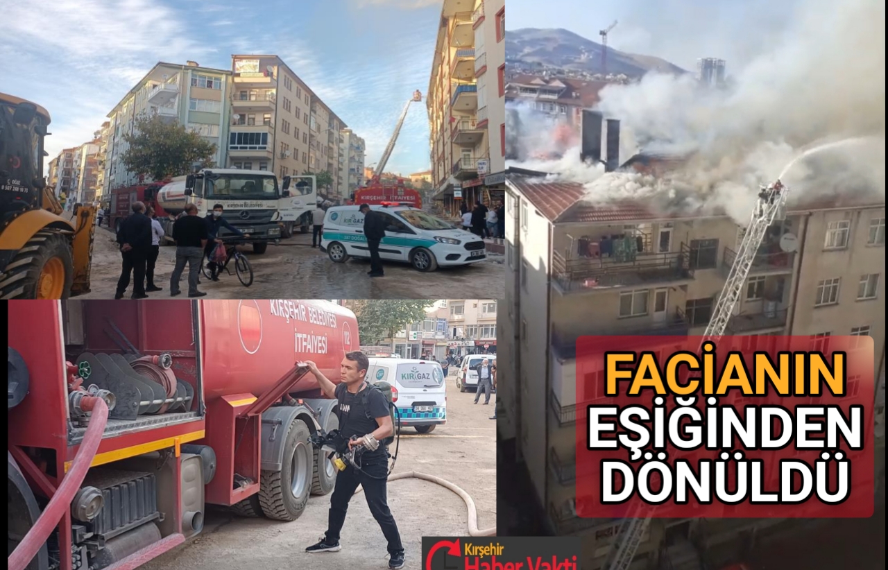 Kırşehir’de seyir halindeki bir bir tırın dorsesinde çıkan yangın ile