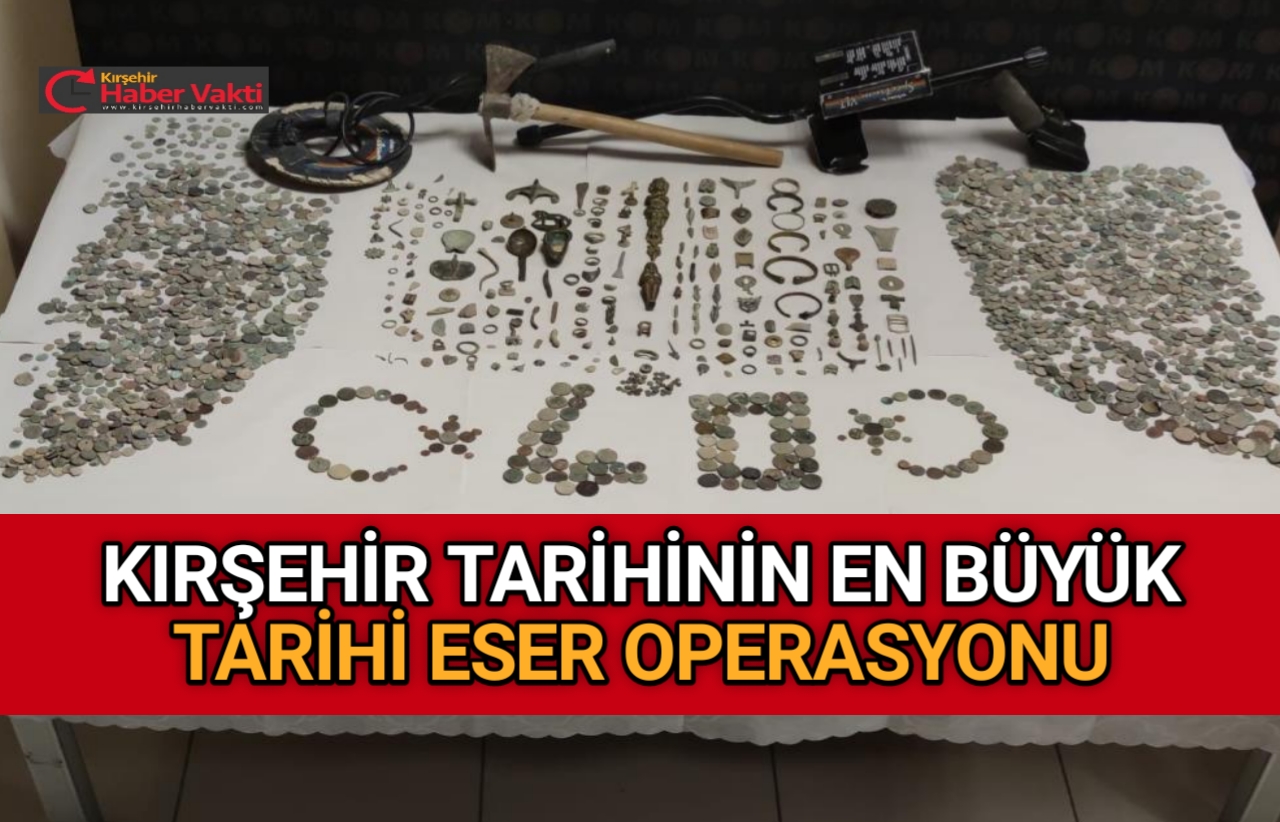 KIRŞEHİR’DE 3 BİN 103 TARİHİ ESER ELE GEÇİRİLDİ
