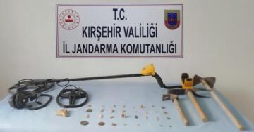 KAZI YAPARKEN SUÇÜSTÜ YAKALANDI