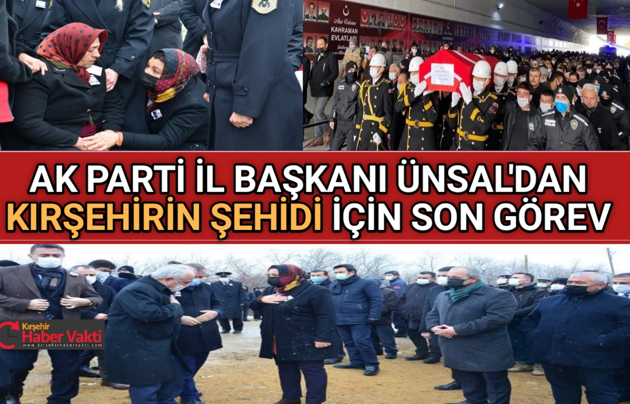 KIRŞEHİR ŞEHİDİ İLE VEDALAŞTI..