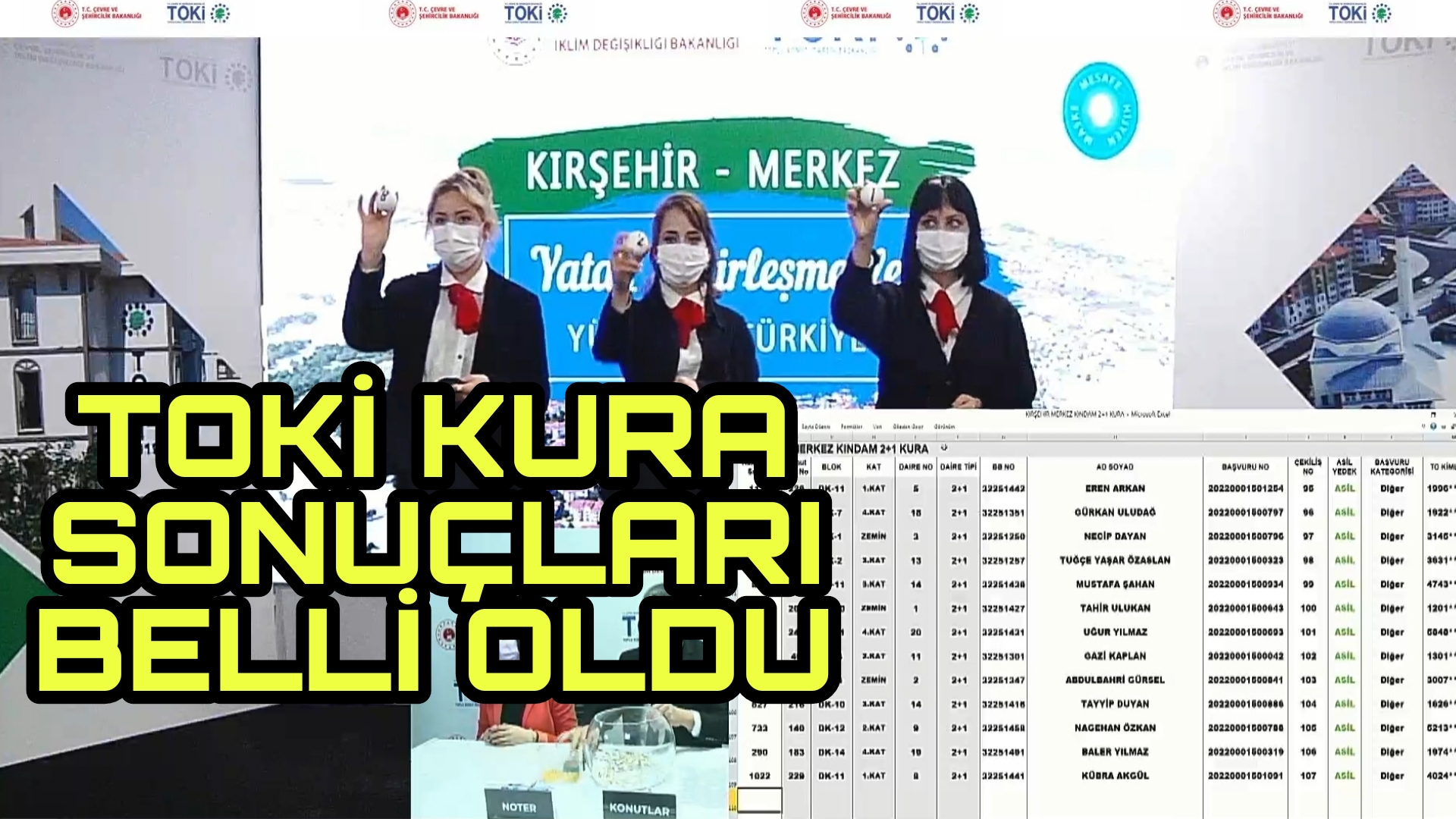 TOKİ KIRŞEHİR KURASI ÇEKİLDİ, İŞTE TAM LİSTE