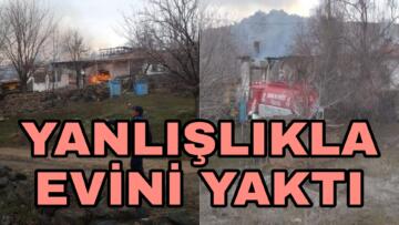 SOBAYI YAKAYIM DERKEN EVİ YAKTI