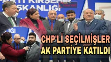 CHP’ Lİ BELEDİYE MECLİS ÜYELERİ AK PARTİYE KATILDI