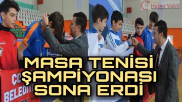 MASA TENİSİ ŞAMPİYONASI SONA ERDİ