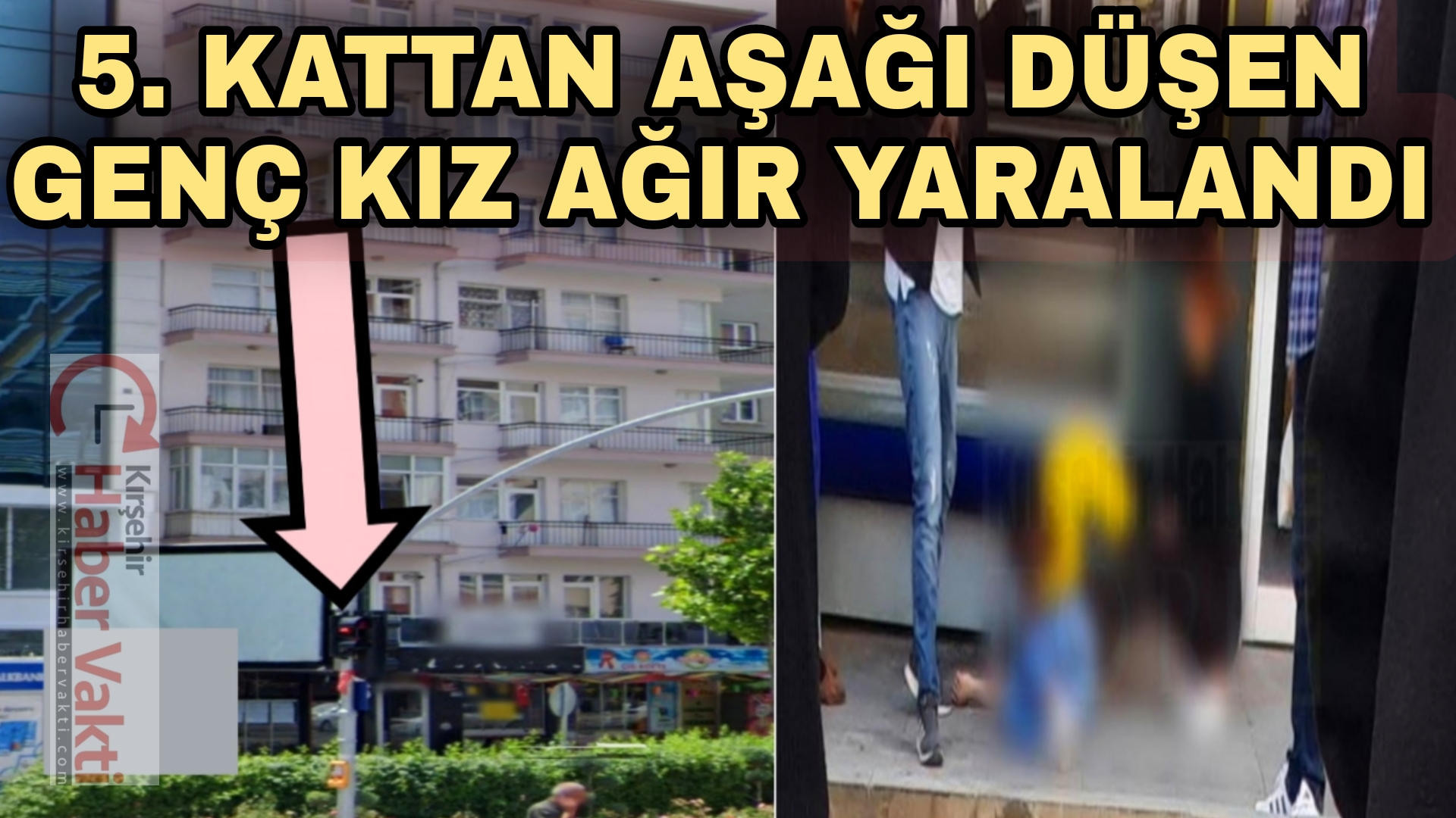 5. KATTAN DÜŞEN GENÇ KIZI TENTE KURTARDI
