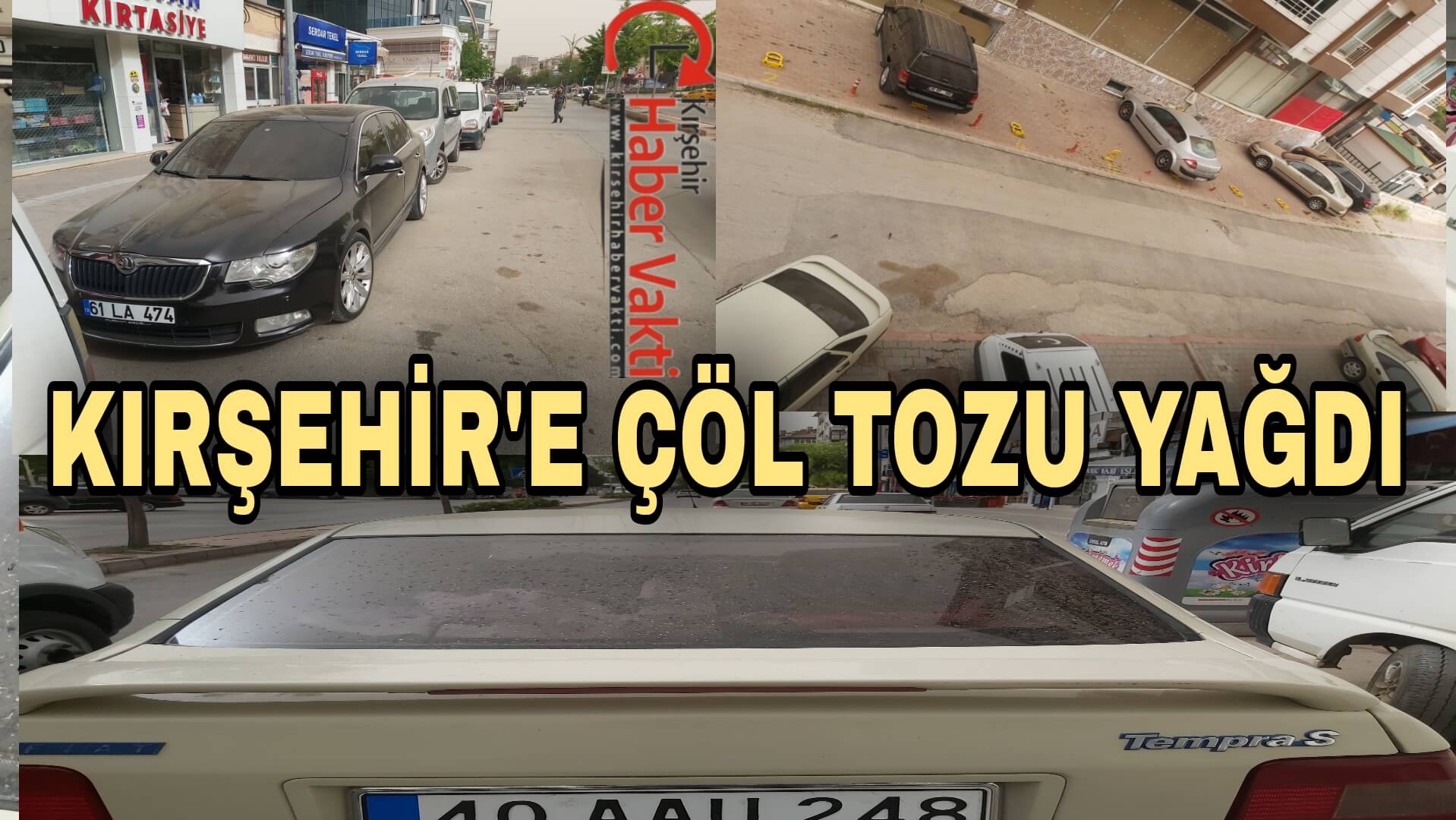 Kuzey Afrika’dan gelen çöl tozunun etkili olduğu Kırşehir’de evlerinin önünde