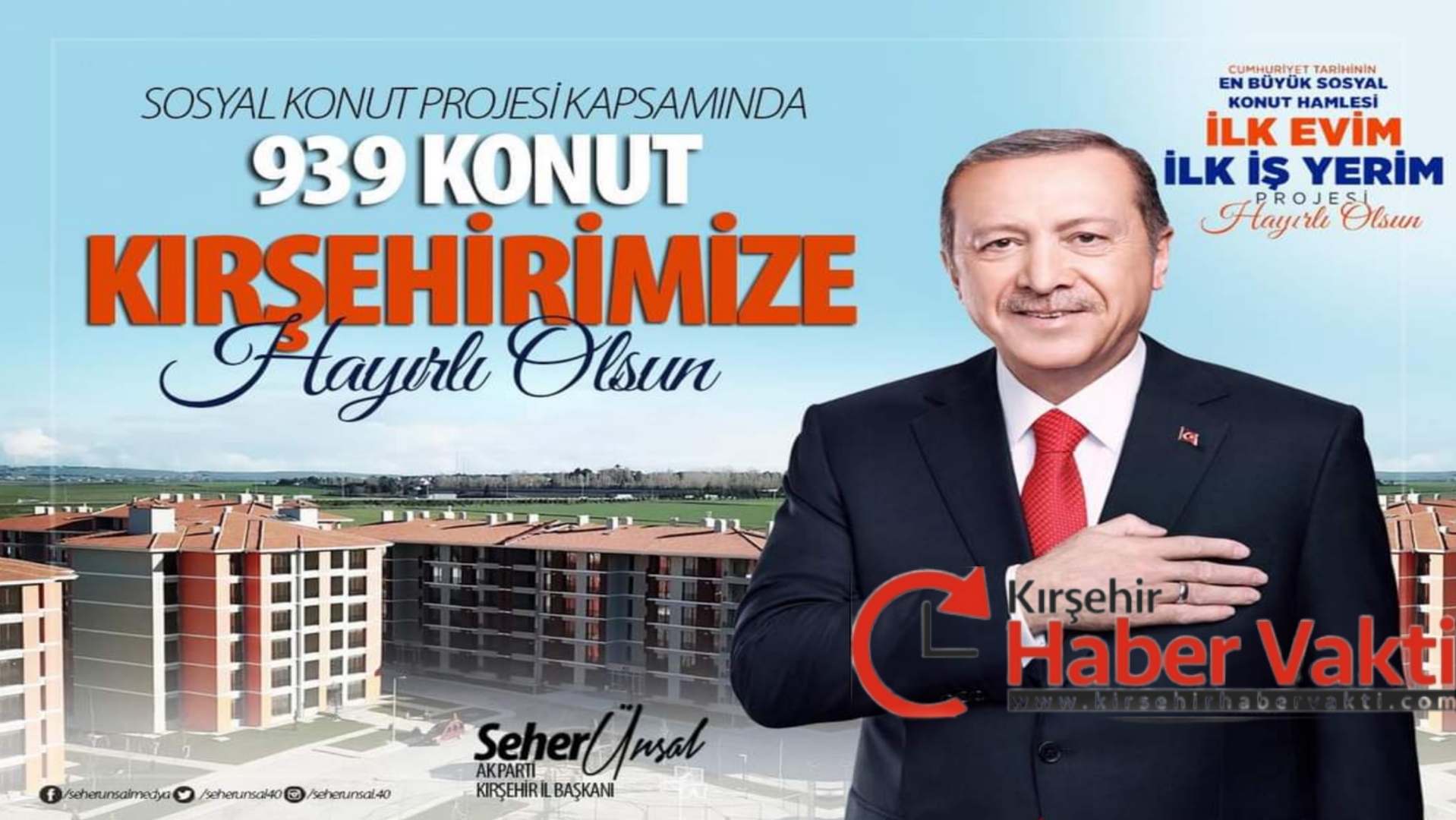 KIRŞEHİR’E 939 TOKİ KONUTU MÜJDESİ