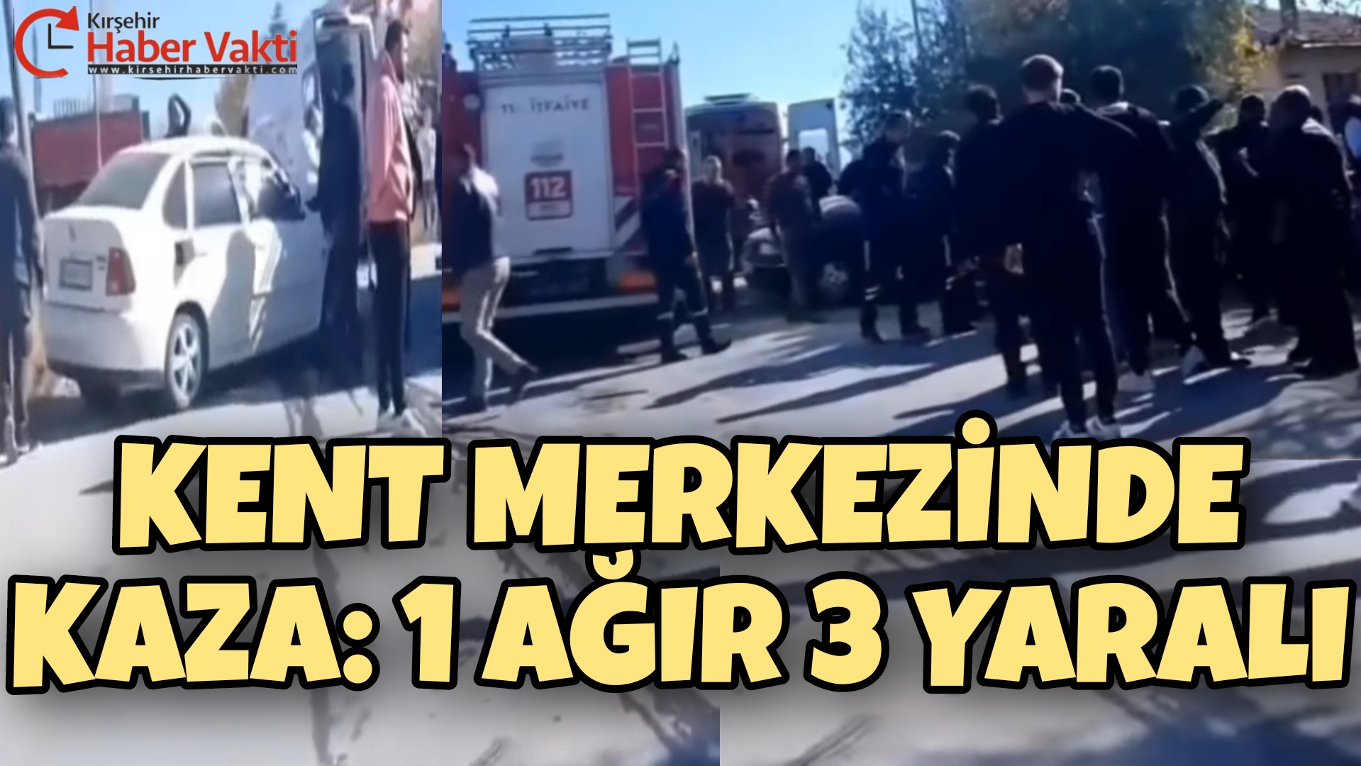 Kırşehir’de iki aracın kafa kafaya çarpışması sonucu meydana gelen kazada
