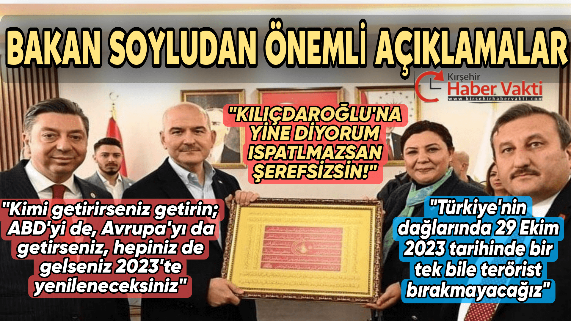 İÇİŞLERİ BAKANI SÜLEYMAN SOYLU’DAN KIRŞEHİR’DE ÖNEMLİ AÇIKLAMALAR