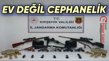 JANDARMADAN KENT MERKEZİNDE Kİ CEPHANELİK GİBİ BİR EVE BASKIN