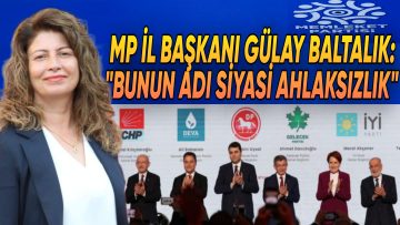 MEMLEKET PARTİSİ İL BAŞKANI GÜLAY BALTALIK:”MİLLET İTTİFAKININ MİLLETLE ALAKASI YOK!”