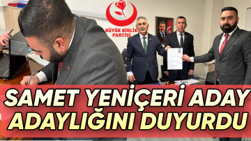 ALPERENLER OCAĞI KIRŞEHİR ŞUBE BAŞKANI SAMET YENİÇERİ ADAY ADAYLIĞI İÇİN BAŞVURDU