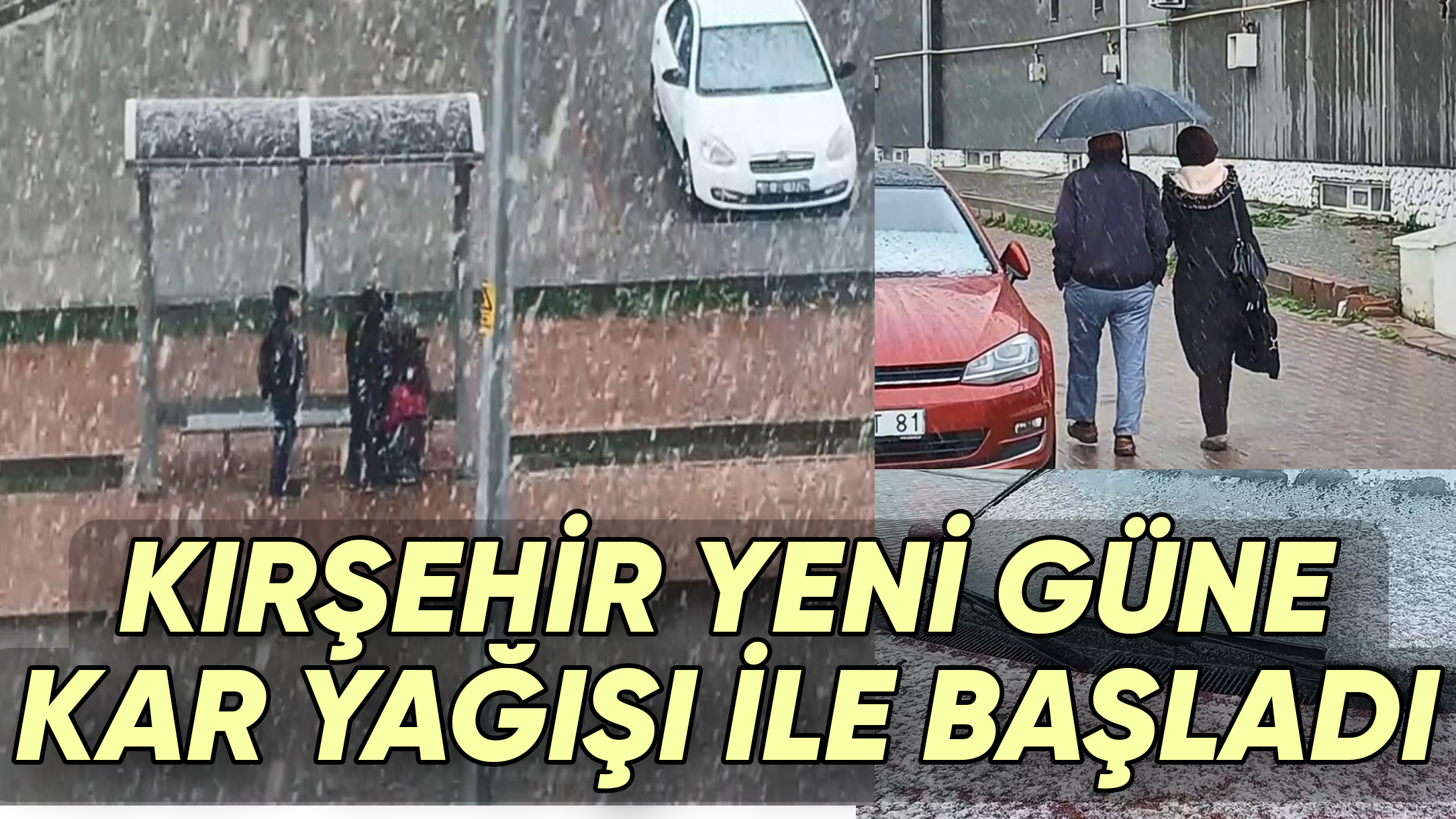 Kırşehirli vatandaşlar, güne Mart ayında etkili olan kar yağışı ve