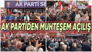 AK PARTİ SEÇİM BÜROSU YOĞUN KATILIMLA AÇILDI