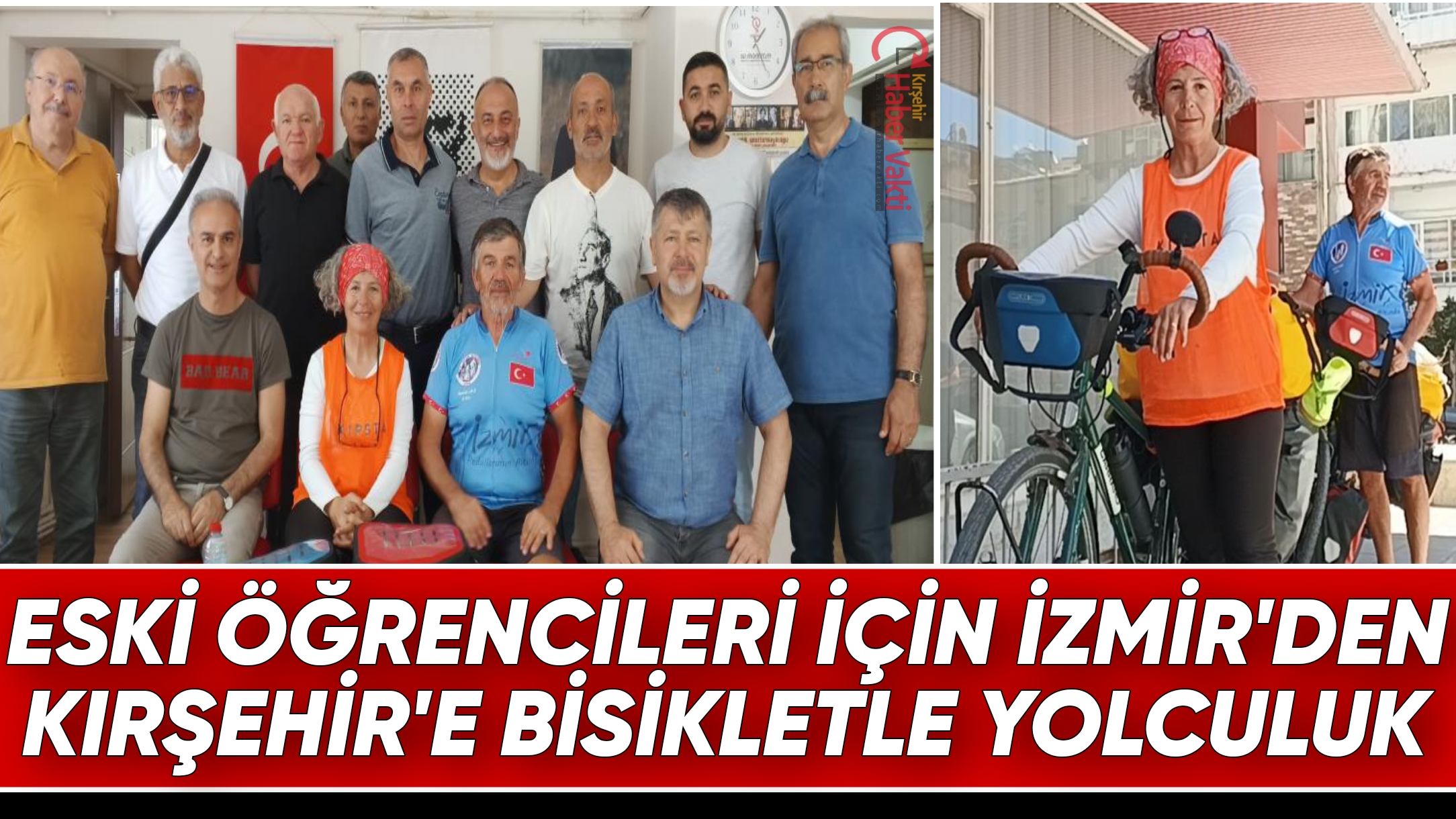 KIRŞEHİR’Lİ ÖĞRENCİLERİNİ GÖRMEK İÇİN 750 KİLOMETRE PEDAL ÇEVİRDİ