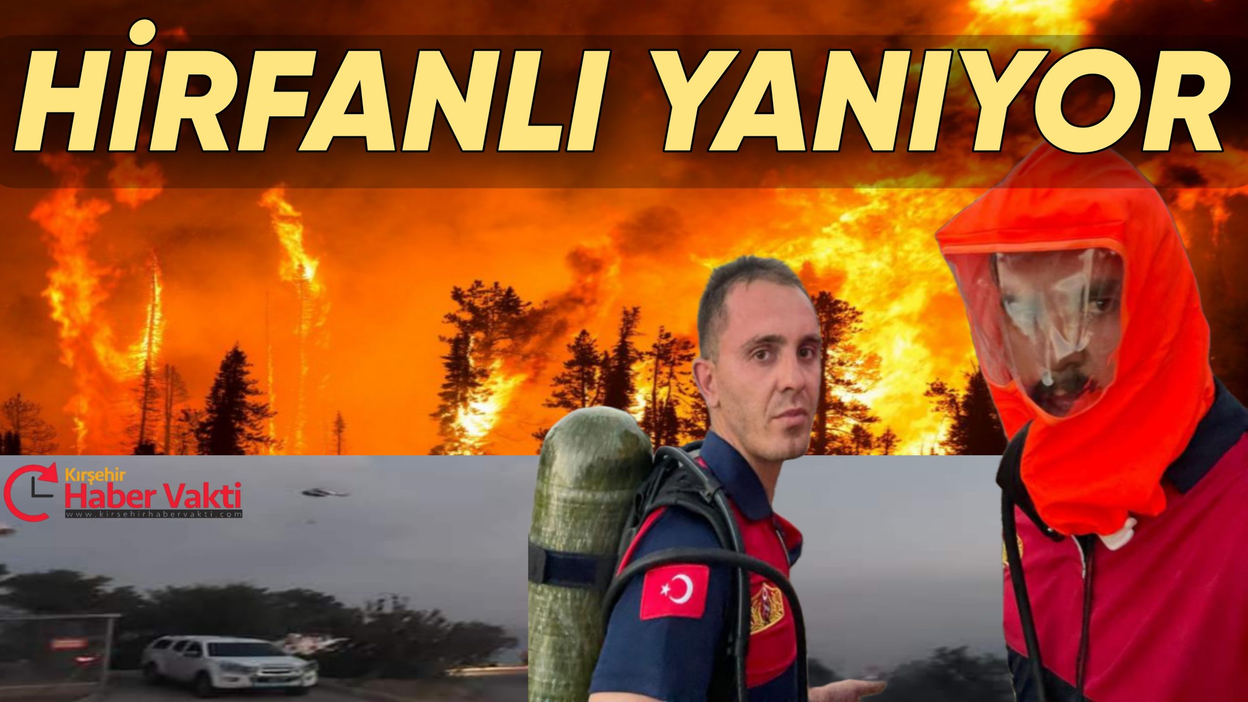 Kırşehir’in Kaman ilçesinde kamp alanı çevresinde anız yangını çıktı. Rüzgarın