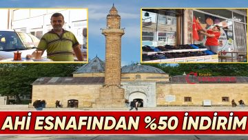 AHİLİK KUTLAMALARI ÖNCESİ ESNAFTAN YÜZDE 50 İNDİRİM