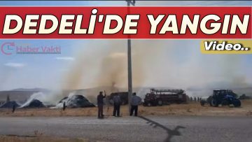 KIRŞEHİR’DE YANGIN: ÇİFTÇİLERİN SAMAN BALYALARI KÜL OLDU
