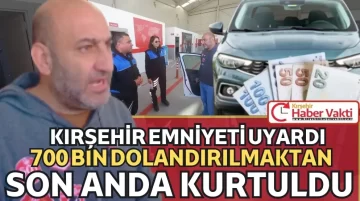 VAN’DAN KIRŞEHİR’E GELEN VATANDAŞ DOLANDIRILMAKTAN SON ANDA KURTULDU.