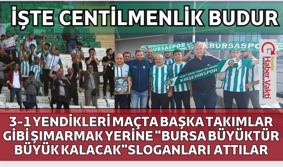 KIRŞEHİRSPOR TARAFLARINDAN ALKIŞLANACAK HARAKET