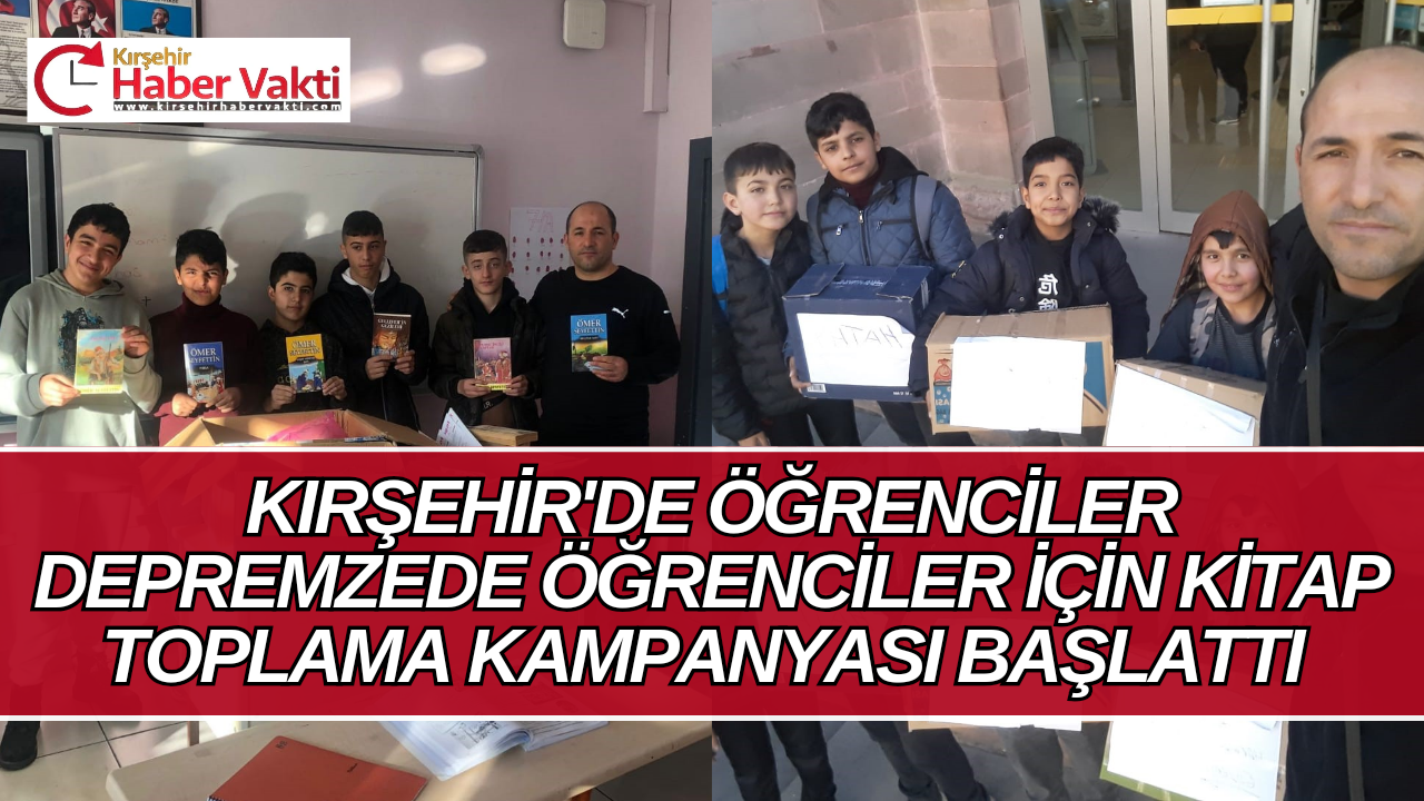 Kırşehir’de öğrenciler, depremzede öğrenciler için kitap toplama kampanyası başlattı. Aşıkpaşa