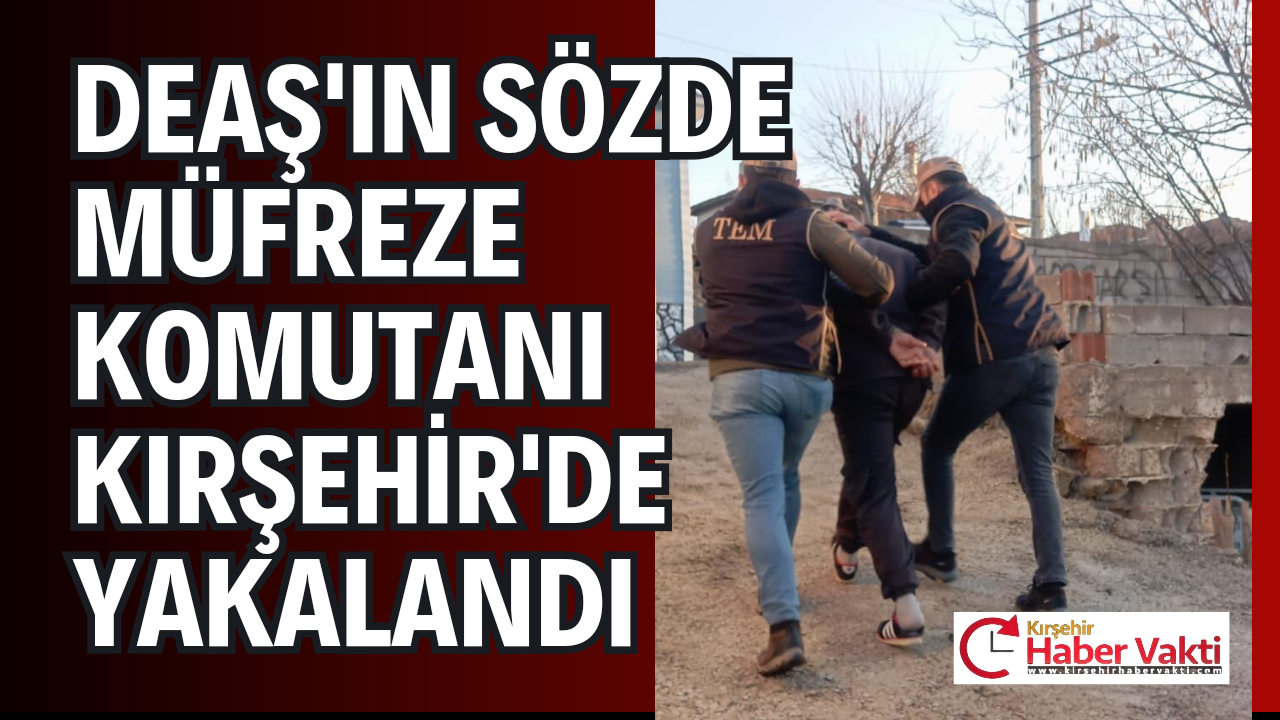 Kırşehir’de DEAŞ terör örgütüne yönelik düzenlenen operasyonda yakalanan sözde müfreze