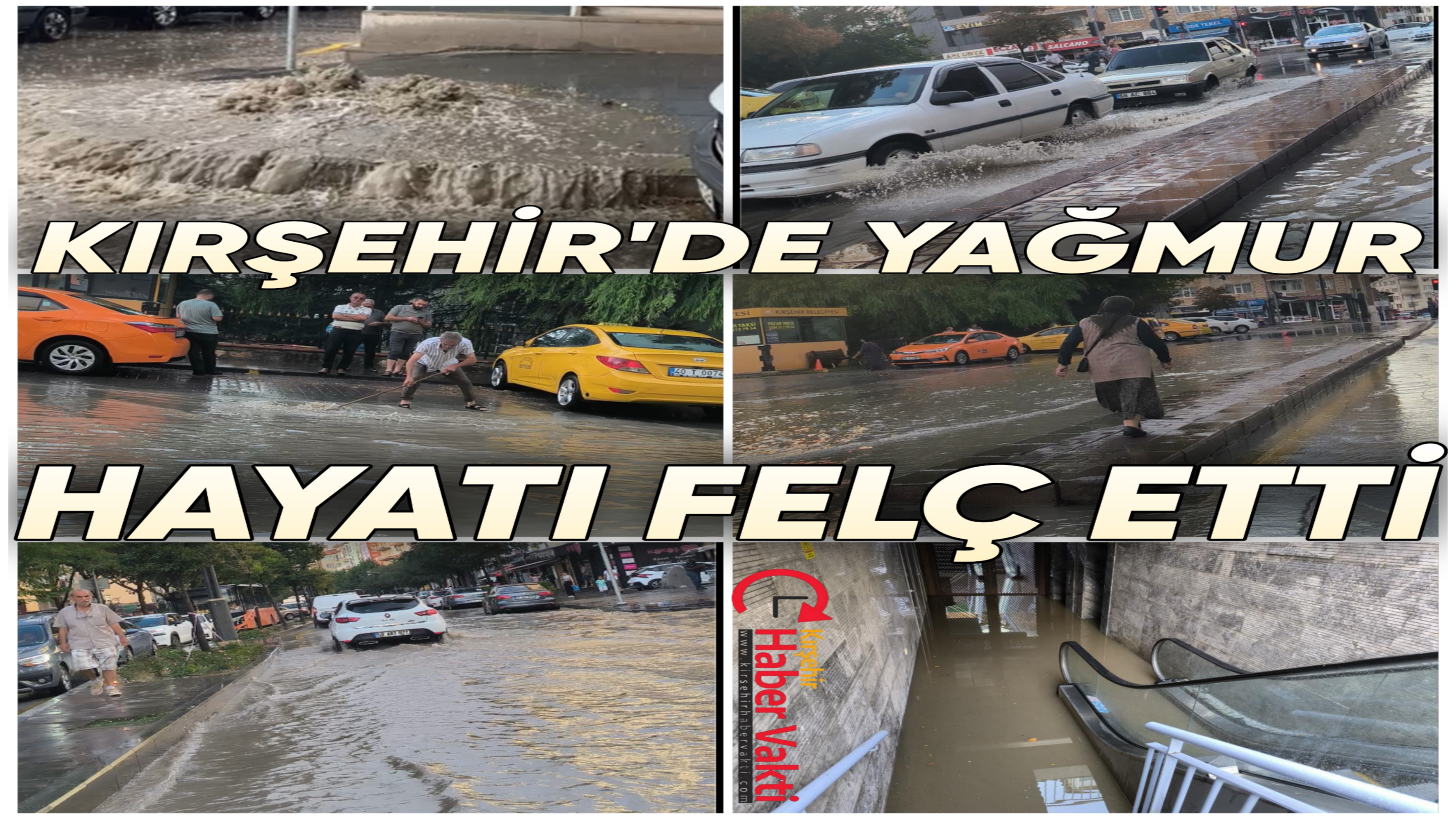 KIRŞEHİR’İN ALT YAPI SORUNU ŞEHRİ KISA SÜREDE KİLİTLEDİ