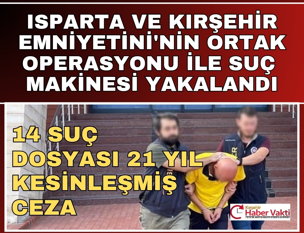 14 AYRI SUÇ DOSYASI OLAN ŞAHIS YAKALANDI.