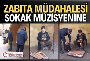 KIRŞEHİR’DE SOKAK MÜZİSYENİNE ZABITA MÜDAHALESİ