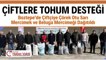 BOZTEPE’DE ÇİFTÇİYE TOHUM DESTEĞİ