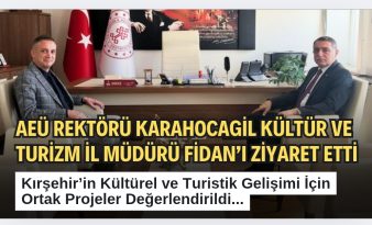 AEÜ Rektörü Karahocagil, Kültür ve Turizm İl Müdürü Fidan’ı Ziyaret Etti