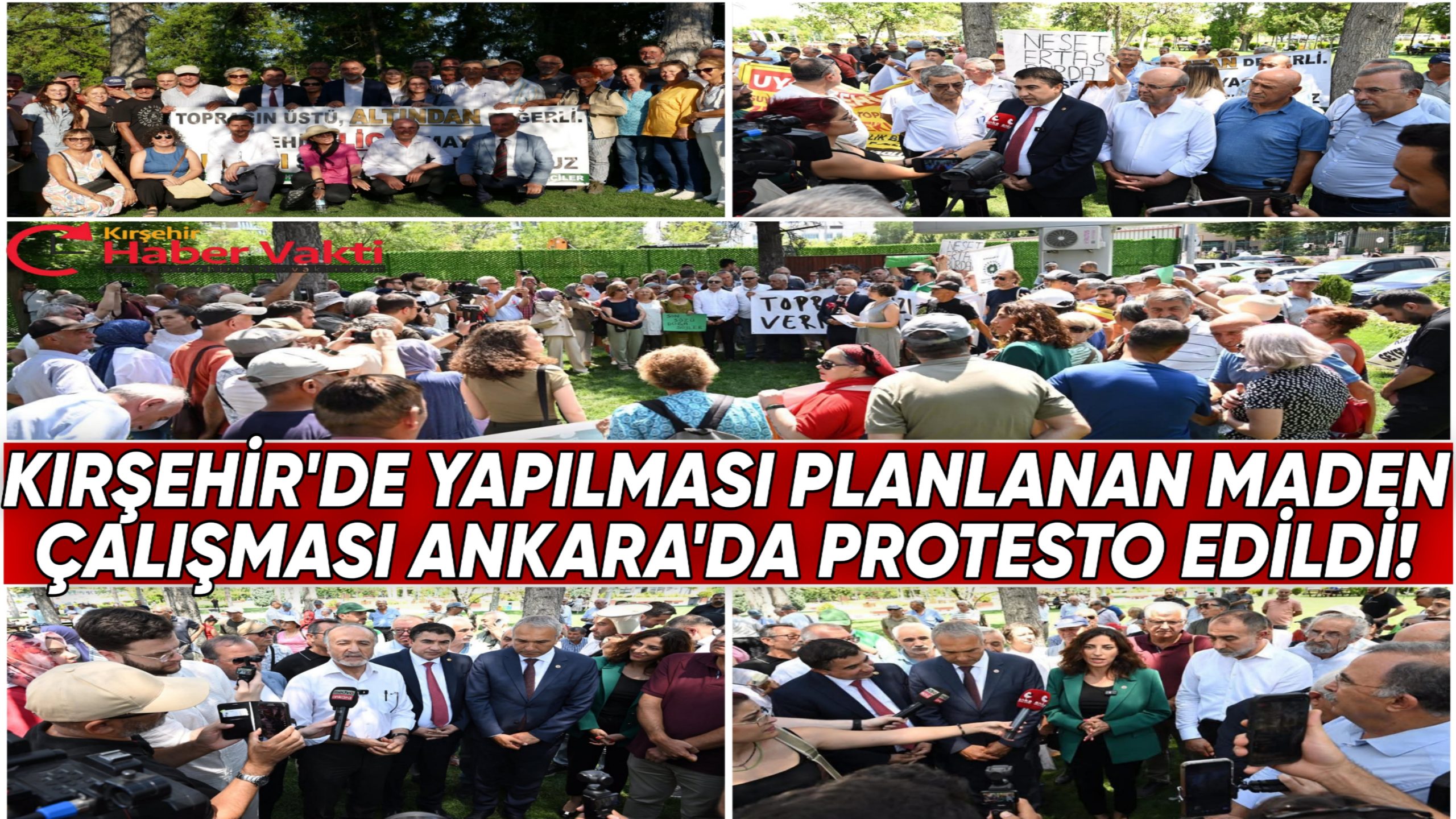 KIRŞEHİRDE YAPILMAK İSTENEN ALTIN MADENİ PROJESİ PROTESTO EDİLDİ, FİRMAYA 3 AY SÜRE VEİLDİ!