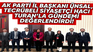 SEHER BAŞKAN VE AK HEYETTEN HACI TURAN’A ZİYARET
