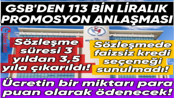 GSB’ DEN 113 BİN LİRALIK PROMOSYON ANLAŞMASI